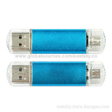 Promotional OTG USB drive, compatible with PC, notebook or mobile phone, USB2.0 interfaceNew